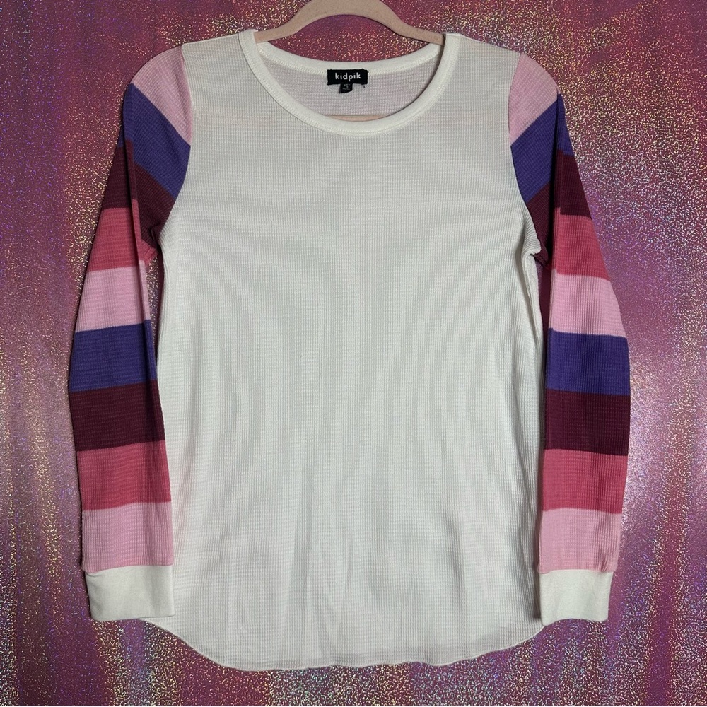 Kidpik Colorful Striped Sleeve Soft Shirt Top